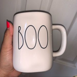 Rae Dunn ceramic mug White BOO Coffee Tea Hot Chocolate NEW Halloween